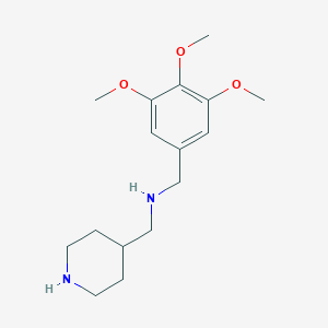 molecular formula C16H26N2O3 B262675 1-(piperidin-4-yl)-N-(3,4,5-trimethoxybenzyl)methanamine 