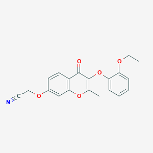molecular formula C20H17NO5 B2626751 2-((3-(2-乙氧基苯氧基)-2-甲基-4-氧代-4H-色满-7-基)氧基)乙腈 CAS No. 846600-07-5