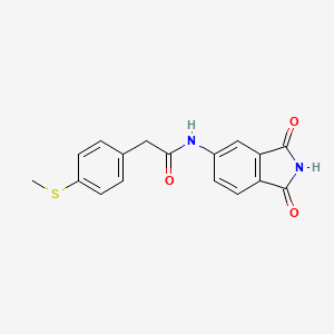 molecular formula C17H14N2O3S B2626755 N-(1,3-dioxoisoindolin-5-yl)-2-(4-(methylthio)phenyl)acetamide CAS No. 919844-29-4