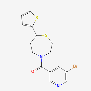 (5-Bromopyridin-3-yl)(7-(thiophen-2-yl)-1,4-thiazepan-4-yl)methanone