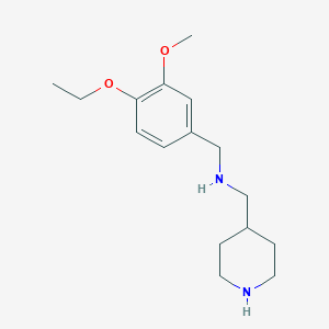 molecular formula C16H26N2O2 B262676 N-(4-ethoxy-3-methoxybenzyl)-N-(4-piperidinylmethyl)amine 