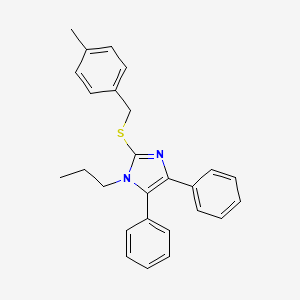 molecular formula C26H26N2S B2626765 4,5-diphenyl-1-propyl-1H-imidazol-2-yl 4-methylbenzyl sulfide CAS No. 339277-99-5