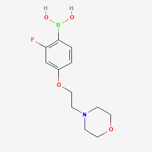 molecular formula C12H17BFNO4 B2626766 2-Fluoro-4-(2-morpholinoethoxy)phenylboronic acid CAS No. 2246587-95-9