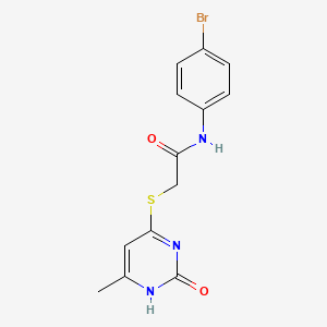 molecular formula C13H12BrN3O2S B2626781 N-(4-bromophenyl)-2-[(6-methyl-2-oxo-1H-pyrimidin-4-yl)sulfanyl]acetamide CAS No. 905665-64-7