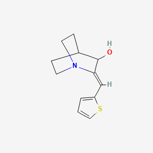 molecular formula C12H15NOS B2626787 2-(2-Thienylmethylene)-3-quinuclidinol CAS No. 929256-69-9