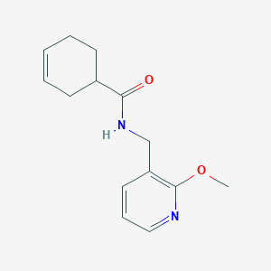 molecular formula C14H18N2O2 B2626791 N-((2-methoxypyridin-3-yl)methyl)cyclohex-3-ene-1-carboxamide CAS No. 1090588-27-4