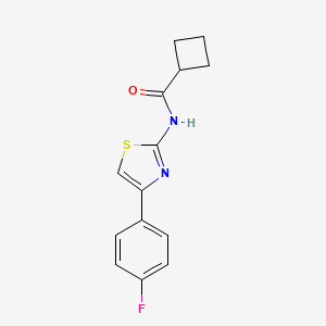molecular formula C14H13FN2OS B2626792 N-(4-(4-fluorophenyl)thiazol-2-yl)cyclobutanecarboxamide CAS No. 1003167-85-8