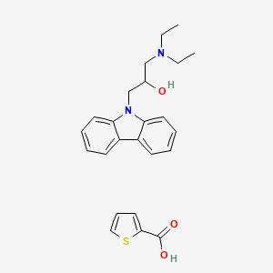 molecular formula C24H28N2O3S B2626795 1-(9H-咔唑-9-基)-3-(二乙氨基)丙-2-醇噻吩-2-羧酸酯 CAS No. 479542-62-6