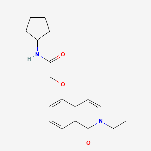 molecular formula C18H22N2O3 B2626799 N-cyclopentyl-2-((2-ethyl-1-oxo-1,2-dihydroisoquinolin-5-yl)oxy)acetamide CAS No. 898411-55-7