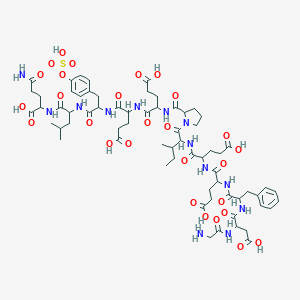 molecular formula C66H93N13O28S B026268 Hirudine (54-65) (sulfaté) CAS No. 109528-49-6