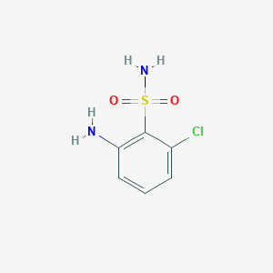 molecular formula C6H7ClN2O2S B2626803 2-Amino-6-chlorobenzenesulfonamide CAS No. 89639-40-7