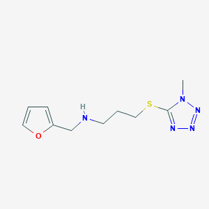 N-(2-furylmethyl)-N-{3-[(1-methyl-1H-tetrazol-5-yl)thio]propyl}amine