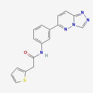 molecular formula C17H13N5OS B2626815 2-thiophen-2-yl-N-[3-([1,2,4]triazolo[4,3-b]pyridazin-6-yl)phenyl]acetamide CAS No. 894062-99-8
