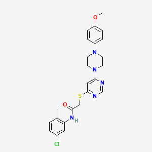molecular formula C24H26ClN5O2S B2626820 4'-[(benzylamino)sulfonyl]-N-(4-chlorobenzyl)biphenyl-3-carboxamide CAS No. 1251674-68-6