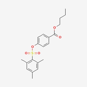 molecular formula C20H24O5S B2626836 Butyl 4-[(mesitylsulfonyl)oxy]benzenecarboxylate CAS No. 331462-32-9