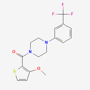 molecular formula C17H17F3N2O2S B2626841 (3-甲氧基-2-噻吩基){4-[3-(三氟甲基)苯基]哌嗪基}甲酮 CAS No. 866009-05-4