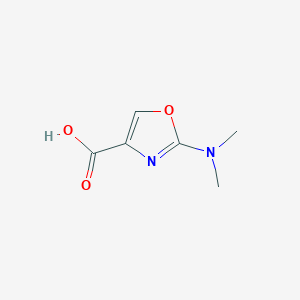 molecular formula C6H8N2O3 B2626854 2-(二甲氨基)-1,3-恶唑-4-羧酸 CAS No. 1557698-61-9