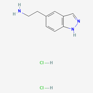 molecular formula C9H13Cl2N3 B2626856 2-(1H-吲唑-5-基)乙胺二盐酸盐 CAS No. 1803604-66-1