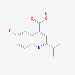 molecular formula C13H12FNO2 B2626858 6-Fluoro-2-isopropylquinoline-4-carboxylic acid CAS No. 887206-68-0