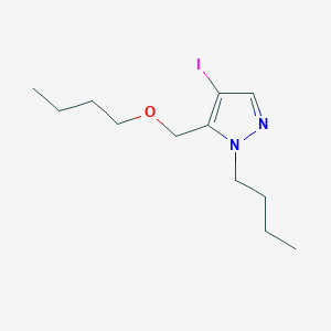 molecular formula C12H21IN2O B2626859 5-(butoxymethyl)-1-butyl-4-iodo-1H-pyrazole CAS No. 1855945-99-1