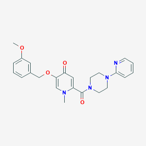 molecular formula C24H26N4O4 B2626867 5-((3-甲氧基苄基)氧基)-1-甲基-2-(4-(吡啶-2-基)哌嗪-1-羰基)吡啶-4(1H)-酮 CAS No. 1021212-17-8