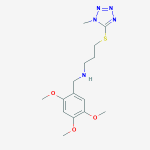 molecular formula C15H23N5O3S B262687 N-{3-[(1-methyl-1H-tetrazol-5-yl)thio]propyl}-N-(2,4,5-trimethoxybenzyl)amine 