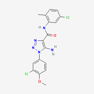 molecular formula C17H15Cl2N5O2 B2626875 5-氨基-1-(3-氯-4-甲氧基苯基)-N-(5-氯-2-甲基苯基)-1H-1,2,3-三唑-4-甲酰胺 CAS No. 1260918-63-5