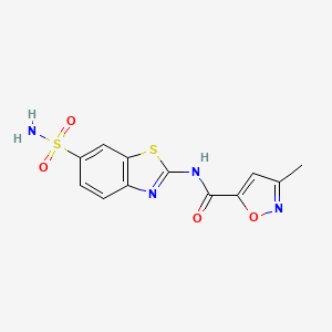 molecular formula C12H10N4O4S2 B2626884 3-甲基-N-(6-磺酰基苯并[d]噻唑-2-基)异恶唑-5-甲酰胺 CAS No. 946285-75-2