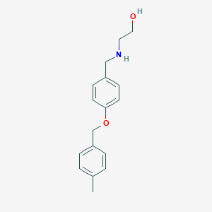 molecular formula C17H21NO2 B262690 2-({4-[(4-Methylbenzyl)oxy]benzyl}amino)ethanol 