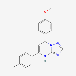 molecular formula C19H18N4O B2626900 7-(4-Methoxyphenyl)-5-(4-methylphenyl)-4,7-dihydro[1,2,4]triazolo[1,5-a]pyrimidine CAS No. 324581-16-0