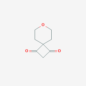molecular formula C8H10O3 B2626904 7-氧杂螺[3.5]壬烷-1,3-二酮 CAS No. 455264-53-6