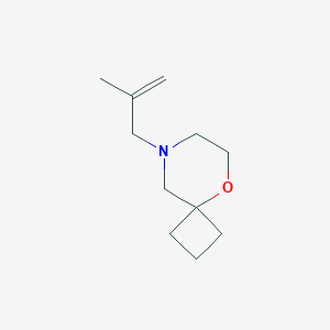 molecular formula C11H19NO B2626918 8-(2-Methylprop-2-enyl)-5-oxa-8-azaspiro[3.5]nonane CAS No. 1865128-60-4