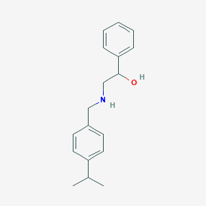 molecular formula C18H23NO B262692 2-[(4-Isopropylbenzyl)amino]-1-phenylethanol 
