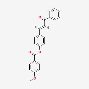 molecular formula C23H18O4 B2626935 4-[(1E)-3-氧代-3-苯基丙-1-烯-1-基]苯基 4-甲氧基苯甲酸酯 CAS No. 1426927-68-5