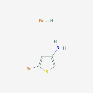 molecular formula C4H5Br2NS B2626940 5-溴噻吩-3-胺氢溴酸盐 CAS No. 2173992-08-8