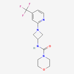 B2626941 N-[1-[4-(Trifluoromethyl)pyridin-2-yl]azetidin-3-yl]morpholine-4-carboxamide CAS No. 2415521-00-3