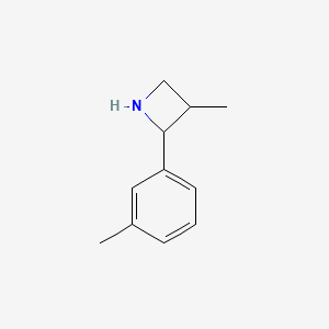 molecular formula C11H15N B2626945 3-甲基-2-(3-甲基苯基)氮杂环丁烷 CAS No. 1864472-00-3