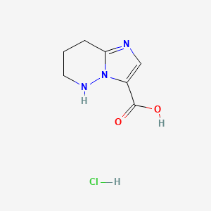 B2626948 5,6,7,8-Tetrahydroimidazo[1,2-b]pyridazine-3-carboxylic acid;hydrochloride CAS No. 2375273-33-7