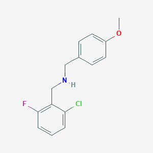 molecular formula C15H15ClFNO B262695 1-(2-chloro-6-fluorophenyl)-N-(4-methoxybenzyl)methanamine 