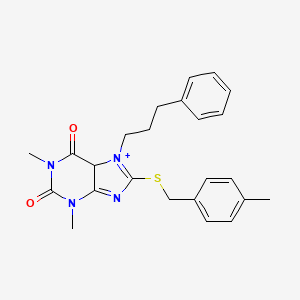 B2626957 1,3-dimethyl-8-{[(4-methylphenyl)methyl]sulfanyl}-7-(3-phenylpropyl)-2,3,6,7-tetrahydro-1H-purine-2,6-dione CAS No. 377061-09-1