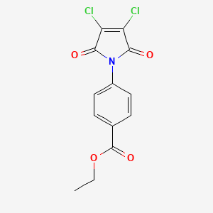 molecular formula C13H9Cl2NO4 B2626965 4-(3,4-二氯-2,5-二氧代-2,5-二氢-1H-吡咯-1-基)苯甲酸乙酯 CAS No. 65833-17-2