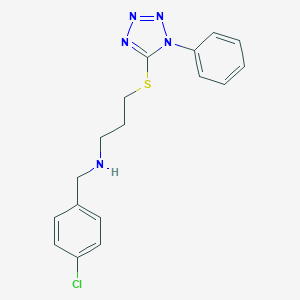 N-(4-chlorobenzyl)-3-[(1-phenyl-1H-tetrazol-5-yl)thio]propan-1-amine
