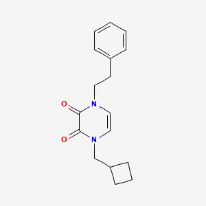 B2626973 1-(Cyclobutylmethyl)-4-(2-phenylethyl)pyrazine-2,3-dione CAS No. 2380041-61-0