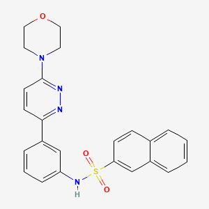 molecular formula C24H22N4O3S B2626975 N-(3-(6-morpholinopyridazin-3-yl)phenyl)naphthalene-2-sulfonamide CAS No. 898442-11-0