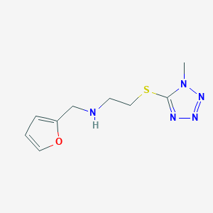 molecular formula C9H13N5OS B262700 N-(furan-2-ylmethyl)-2-[(1-methyl-1H-tetrazol-5-yl)sulfanyl]ethanamine 