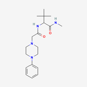 molecular formula C19H30N4O2 B2627037 N,3,3-trimethyl-2-{[2-(4-phenylpiperazino)acetyl]amino}butanamide CAS No. 318949-38-1