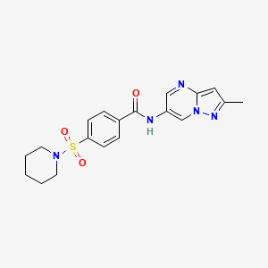 N-(2-methylpyrazolo[1,5-a]pyrimidin-6-yl)-4-(piperidin-1-ylsulfonyl)benzamide