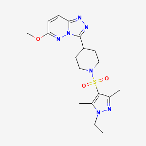 3-[1-(1-Ethyl-3,5-dimethylpyrazol-4-yl)sulfonylpiperidin-4-yl]-6-methoxy-[1,2,4]triazolo[4,3-b]pyridazine
