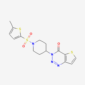 3-(1-((5-methylthiophen-2-yl)sulfonyl)piperidin-4-yl)thieno[3,2-d][1,2,3]triazin-4(3H)-one