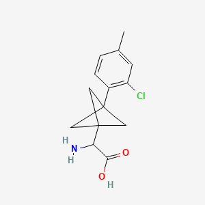 2-Amino-2-[3-(2-chloro-4-methylphenyl)-1-bicyclo[1.1.1]pentanyl]acetic acid